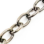 Load image into Gallery viewer, Black Rhodium Sterling Silver Black Rhodium Cable Chain