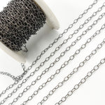 Load image into Gallery viewer, Black Rhodium Sterling Silver Twisted Cable Chain