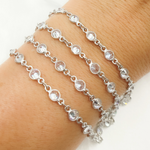 Load image into Gallery viewer, Cubic Zirconia Round Shape Connected Chain