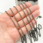 Load image into Gallery viewer, Black Rhodium Sterling Silver Cable Chain