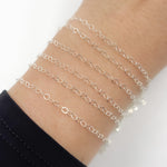Load image into Gallery viewer, Sterling Silver Flat Cable Link Chain