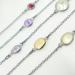 Load image into Gallery viewer, Multi Stone with Organic Shape Wire Wrap Chain