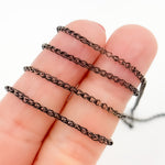 Load image into Gallery viewer, Black Rhodium Sterling Silver Wheat Chain