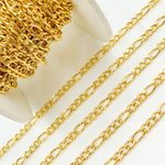 Load image into Gallery viewer, Gold Plated 925 Sterling Silver Hollow Figaro Chain.
