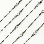 Load image into Gallery viewer, Cubic Zirconia Round 3mm Shape Connector With Chain Between