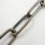 Load image into Gallery viewer, Oxidized Sterling Silver Textured Paperclip Chain