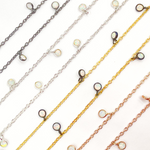 Load image into Gallery viewer, Created White Opal Round Shape Dangle Chain