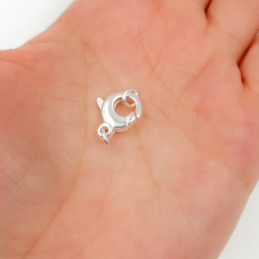 503SS. 14MM White Sterling Silver Trigger Clasp