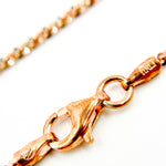 Load image into Gallery viewer, MAR30RGP. Sterling Silver Rose Gold Plated Popcorn Necklace