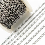 Load image into Gallery viewer, Oxidized Sterling Silver Textured Curb Chain
