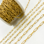 Load image into Gallery viewer, V5GPM. Gold Plated Matt 925 Sterling Silver Paperclip Chain