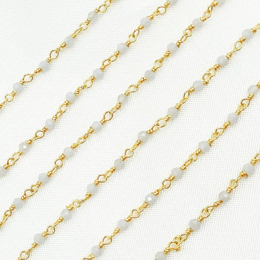 Blue Opal Wire Wrap Chain