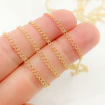 Load image into Gallery viewer, 14K Solid Gold Smooth Curb Chain