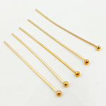 Load image into Gallery viewer, 24 Gauge Gold-filled Ball 2 Inch Headpin