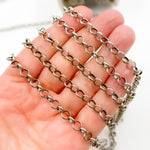 Load image into Gallery viewer, Sterling Silver Oxidized Rolo Chain