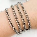 Load image into Gallery viewer, Oxidized Sterling Silver Curb Chain