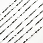 Load image into Gallery viewer, Oxidized Sterling Silver Smooth Oval Link Chain
