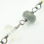 Load image into Gallery viewer, Multi Moonstone Oxidized Chain