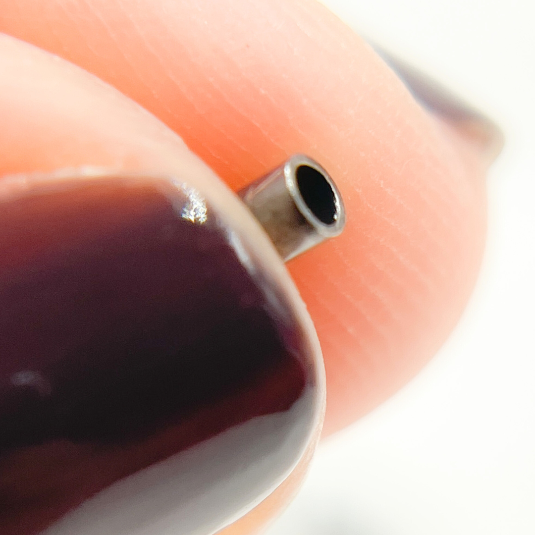 2MM Black Rhodium Sterling Silver Crimp Tube