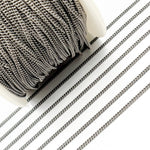 Load image into Gallery viewer, Oxidized Sterling Silver Curb Chain