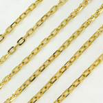 Load image into Gallery viewer, Gold Plated 925 Sterling Silver Square Diamond Cut Chain.