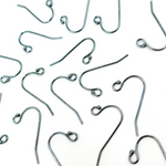 Load image into Gallery viewer, Oxidized Sterling Silver Ball End Ear Wire