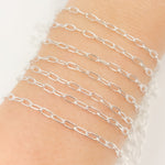 Load image into Gallery viewer, Sterling Silver Paperclip Chain