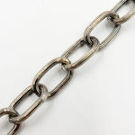 Load image into Gallery viewer, Oxidized Sterling Silver Textured Oval Chain