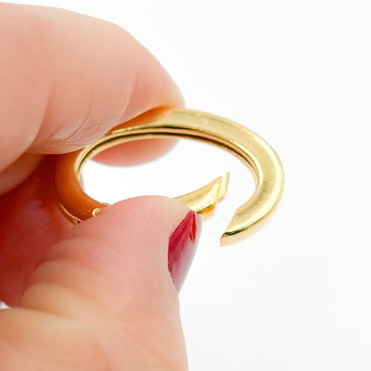 23MM Gold-plated Sterling Silver Round Clasp