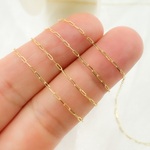 Load image into Gallery viewer, 14k Solid Gold Diamond Cut Paper Clip Chain