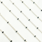 Load image into Gallery viewer, terling Silver Satellite Black Cube Chain