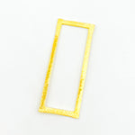 Load image into Gallery viewer, Gold-plated Sterling Silver Brushed Rectangle Connector