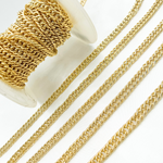 Load image into Gallery viewer, V36GP. Gold Plated 925 Sterling Silver Hollow Double Curb Chain