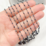 Load image into Gallery viewer, Coated Blue Silverite Oxidized Wire Chain