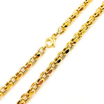 Load image into Gallery viewer, 568/A136. 14K Solid Gold Hollow Cable Link Chain
