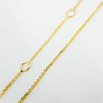 Load image into Gallery viewer, 025R01T5J08018K. 18K Yellow Solid Gold Cable Chain with Extender