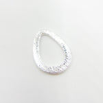 Load image into Gallery viewer, 10MM White Sterling Silver Brushed Drop Connector