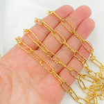 Load image into Gallery viewer, Gold Plated 925 Sterling Silver Smooth Paperclip Link Chain