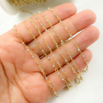 Load image into Gallery viewer, Coated Blue Moonstone Wire Chain
