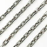 Load image into Gallery viewer, Oxidized Sterling Silver Diamond Cut Oval Link Chain
