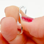 Load image into Gallery viewer, White Sterling Silver Oval Clasp