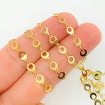 Load image into Gallery viewer, V20GP. Gold Plated 925 Sterling Silver Circle Link Chain