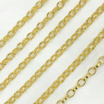 Load image into Gallery viewer, V64GP. Gold Plated 925 Sterling Silver Flat Oval Link Chain