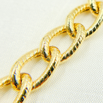 Load image into Gallery viewer, Gold Plated 925 Sterling Silver Textured Curb Link Chain