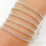 Load image into Gallery viewer, Sterling Silver Curb Link Chain