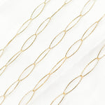 Load image into Gallery viewer, Gold Plated 925 Sterling Silver Diamond Cut Oval Link Chain