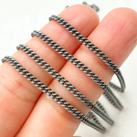 Load image into Gallery viewer, Oxidized Sterling Silver Curb Chain