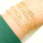 Load image into Gallery viewer, 14K Yellow Gold Filled Flat Oval Link & Round Links Chain.