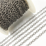 Load image into Gallery viewer, Oxidized Sterling Silver Twisted Oval Link Chain