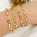 Load image into Gallery viewer, Gold Plated 925 Sterling Silver Oval Link Chain.